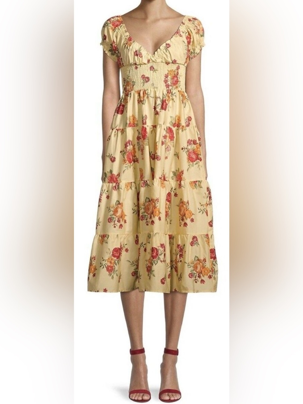 Danielle Bernstein WeWoreWhat Floral Midi Dress